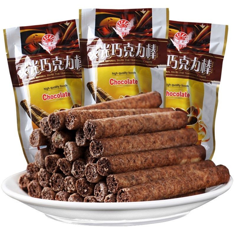 

Batang Cokelat Lingguang 12g/Kantong Camilan Rasa Cokelat Santai Klasik Nostalgia Puff Snack 80-an