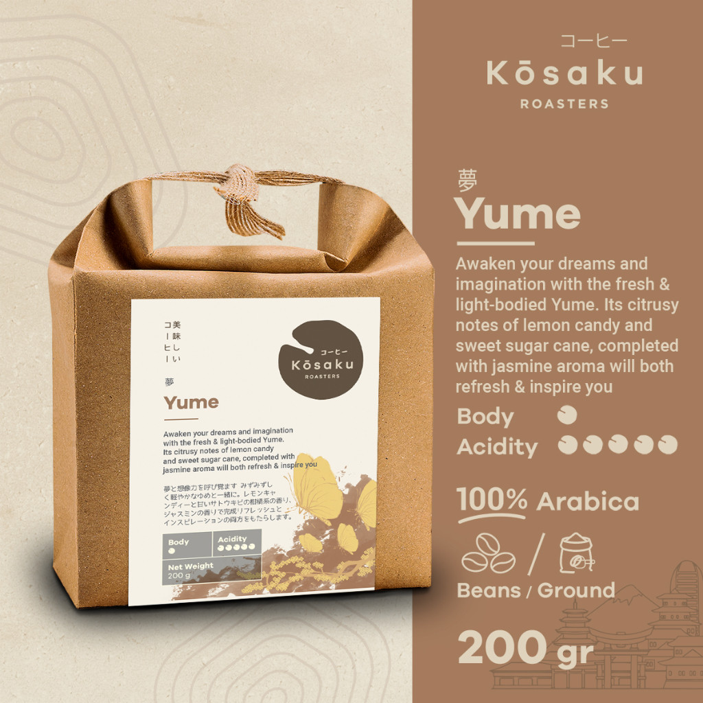 

Kosaku Yume Coffee 200gr Biji Kopi Arabika - Coffee Beans
