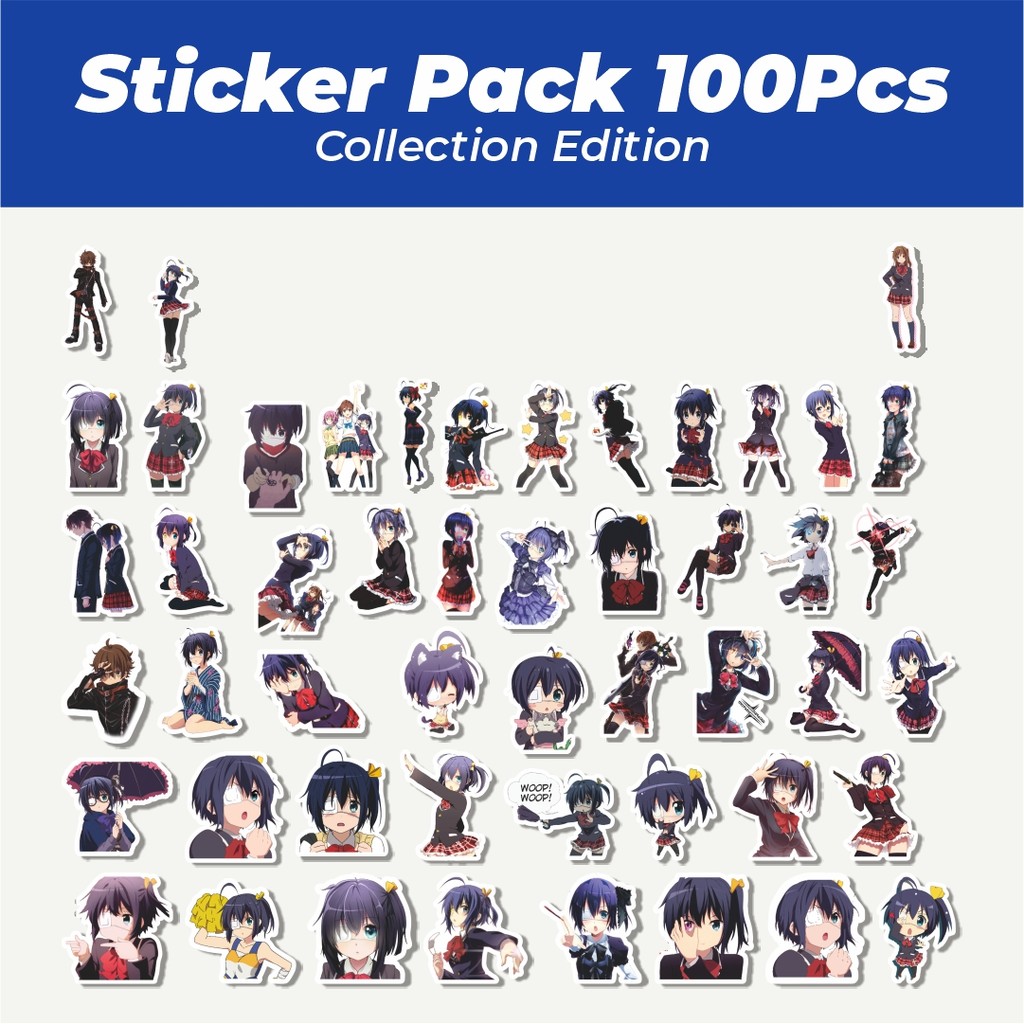 

Hot Stiker Anime Series Chunibyo Demo Koi Ga Shitai Character Rikka Lucu Anti Air Stikers Berperekat Waterproof Sticker Decal Buat Motor Helm Buku Journal Koper Casing HP Laptop Botol Minum