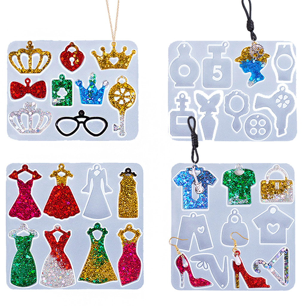 

Princess Series Earring Pendants Silicone Mold for DIY UV Epoxy Resin Craft Gifts Jewelry Making Mould Jewelry Tool Accessories