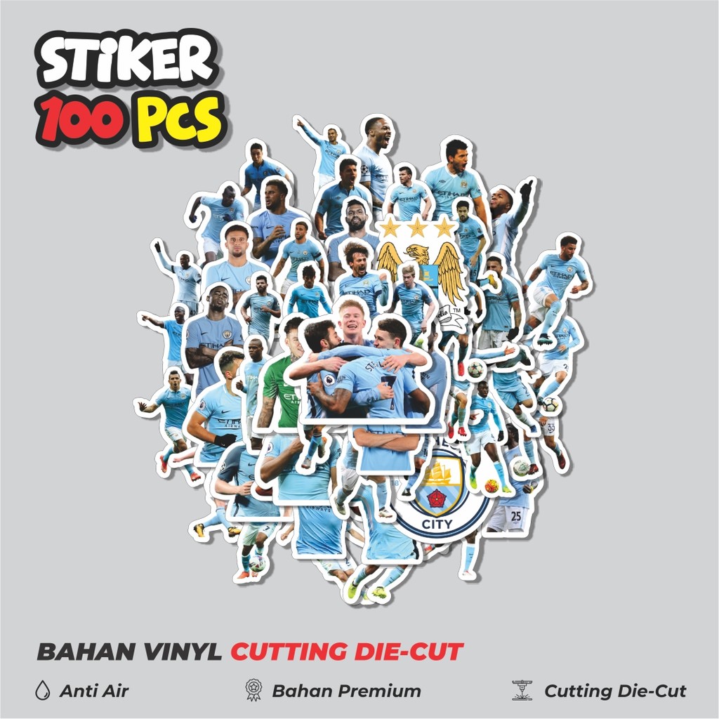 

Terbaru! 50 pcs Stiker Football Series Manchester City Dekorasi Lucu Kreatif untuk Notebook, Skateboard, HP
