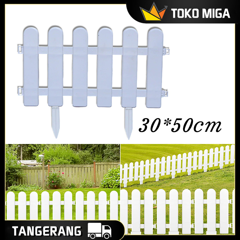 50 * 30CM Pagar Plastik PVC Putih Pagar Hiasan Dekorasi Portabel Dekorasi Pagar Jalan Masuk Gerbang 