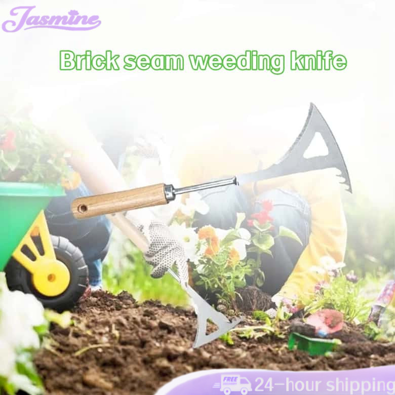 30cm Arit Pemotong Rumput Stainless Sabit Arit Rumput Gagang Kayu Alat Penyiangan Rumput Manual