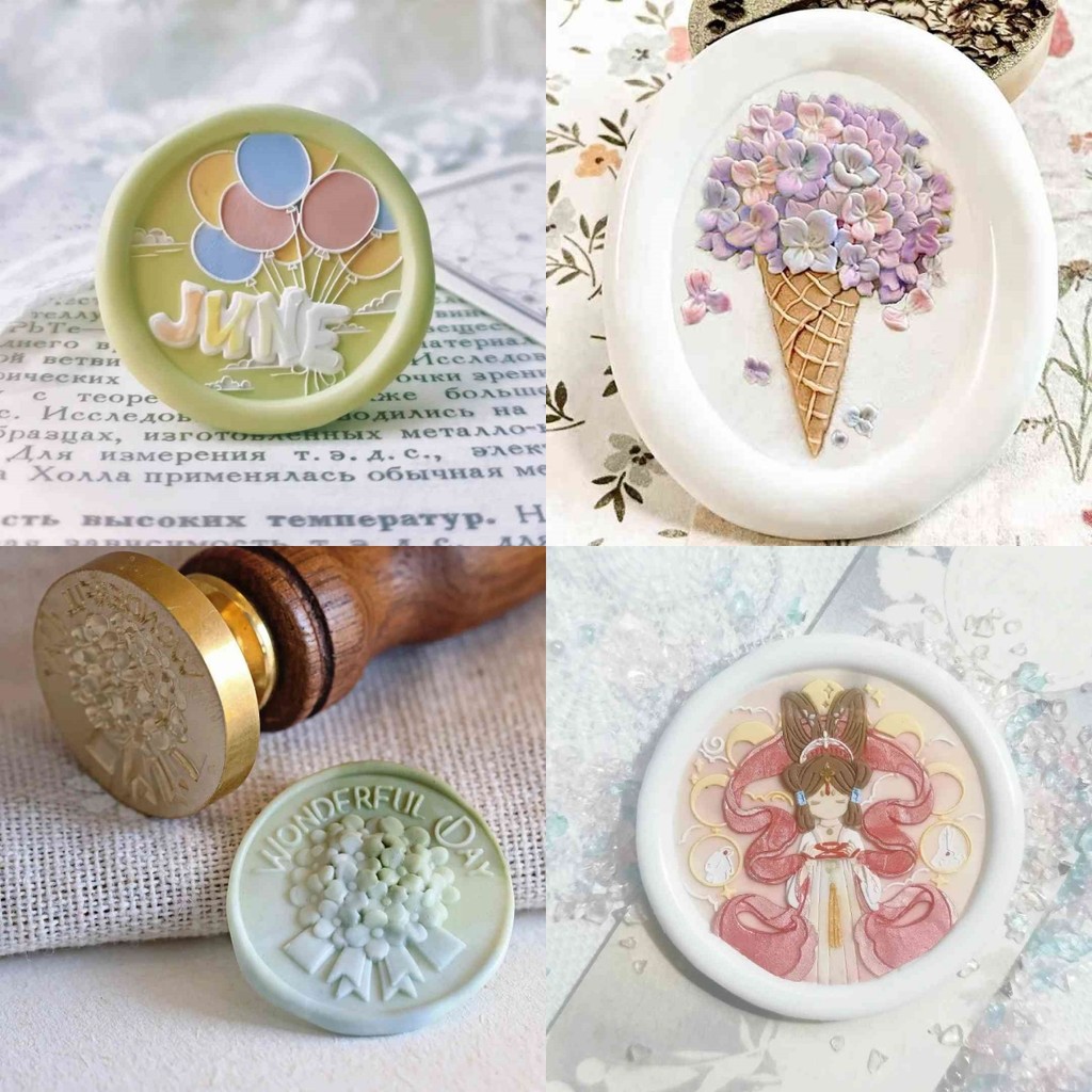 

Diy Fire Seal Stamp Iceberg Wreck Carving Cute Fairy Coffee Shop Seal Head Special Brass Head Gift Invitation Envelope Sealing