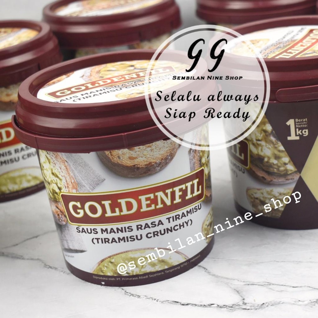 

Goldenfil TIRAMISU CRUNCHY 1 KG Golden Fil Selai Renyah Crispy Saus Manis Krispi Rasa Tiramisu