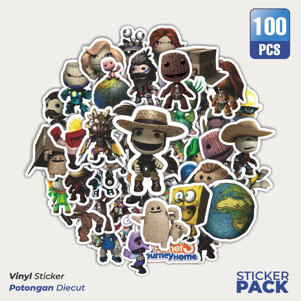 

Super Hemat! 100 PCS Stiker Game Series Little Big Planet Character Mix 3 Dekorasi Lucu Kreatif untuk Notebook, Skateboard, HP