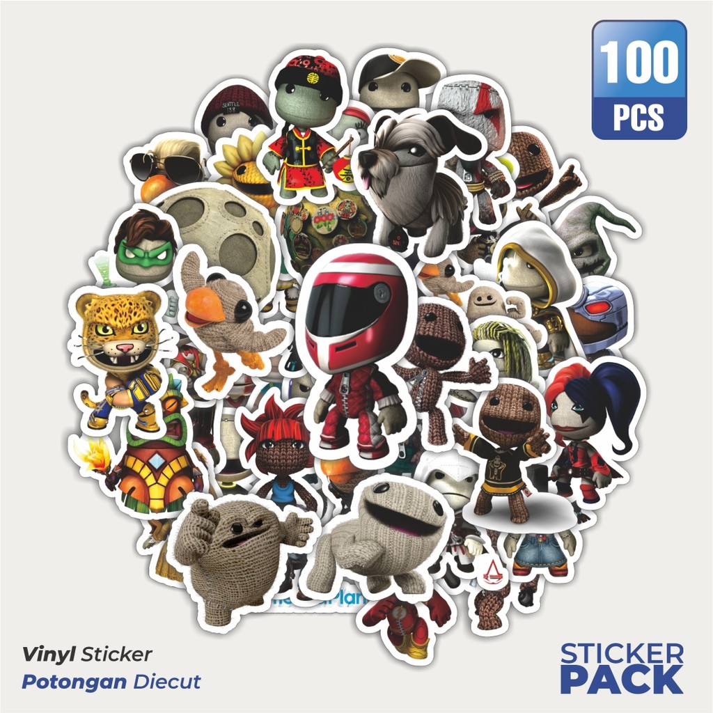 

Super Hemat! 100 PCS Stiker Game Series Little Big Planet Character Mix 4 Dekorasi Lucu Kreatif untuk Notebook, Skateboard, HP