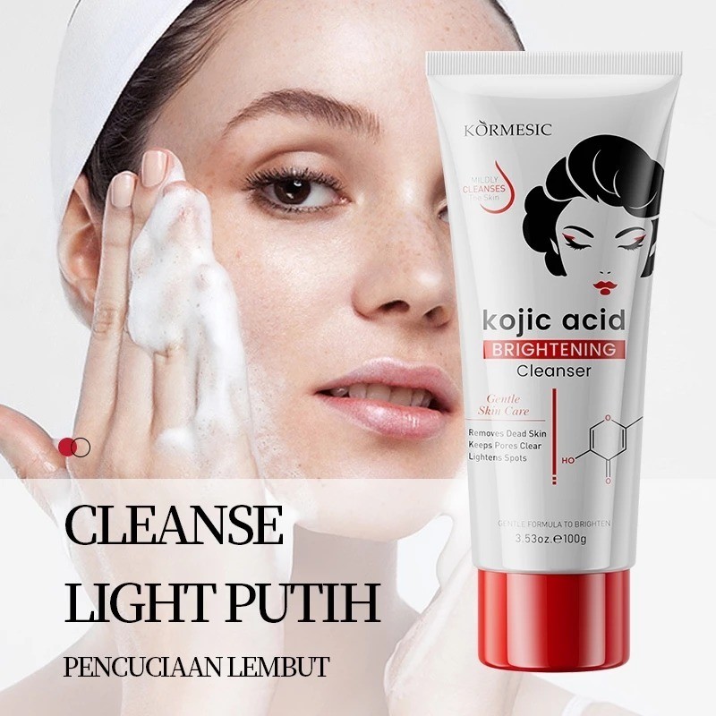 [BPOM] KORMESIC Kojic Acid Cleanser – Pembersih Wajah Cerah Lembut Segar dengan Kojic Acid