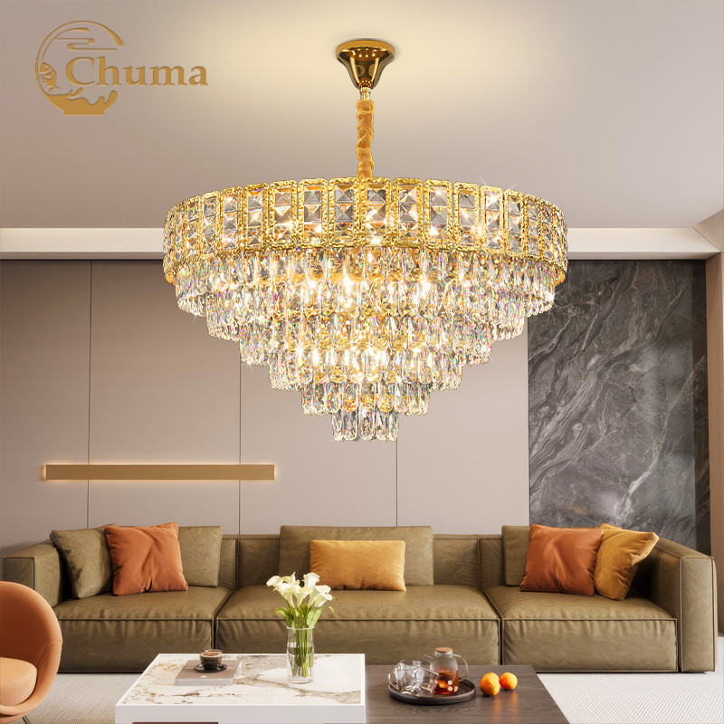 ✊3 Warna&All Kristal✊Lampu Gantung Kristal Modern Mewah Terbaru Chandelier Lampu Bullet Model Ruang 
