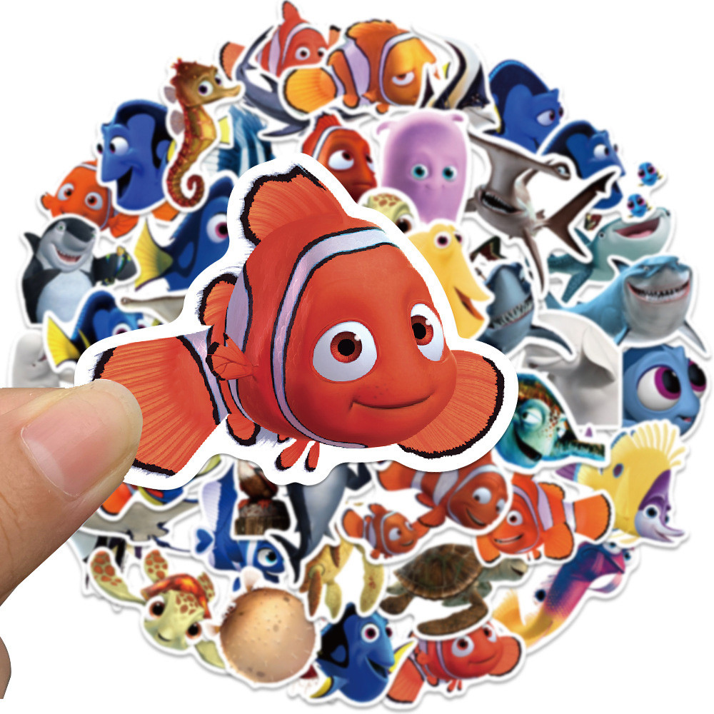 

10/30/50pcs Disney Cartoon Finding Nemo Stickers for Laptop Phone Stationery Waterproof Cute Cartoon Kids DIY Sticker Toys Gifts
