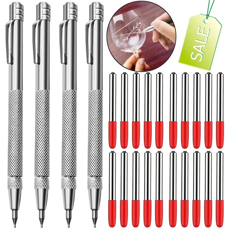 

New Alloy Scribe Pen Carbide Scriber Pen Metal Wood Glass Tile Cutting Marker Pencil Metalworking Woodworking Hand Tools Kits