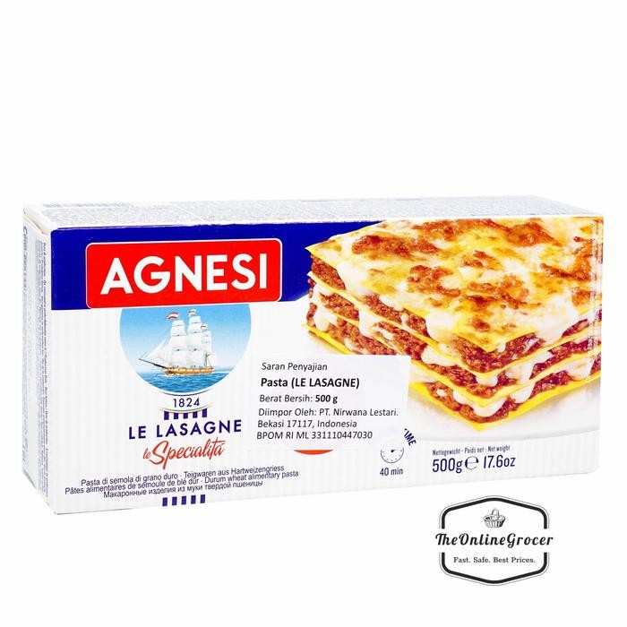 

Agnesi Lasagne 500 g – Kulit Pasta Lasagna Asli Italia
