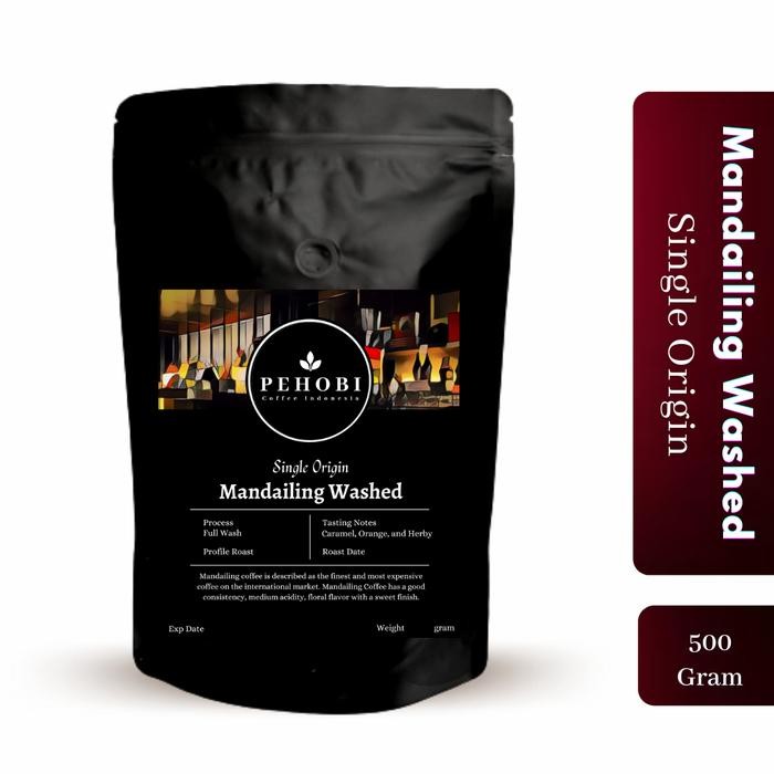 

PEHOBI Kopi Arabica Mandailing Washed 500 Gram - Biji Kopi