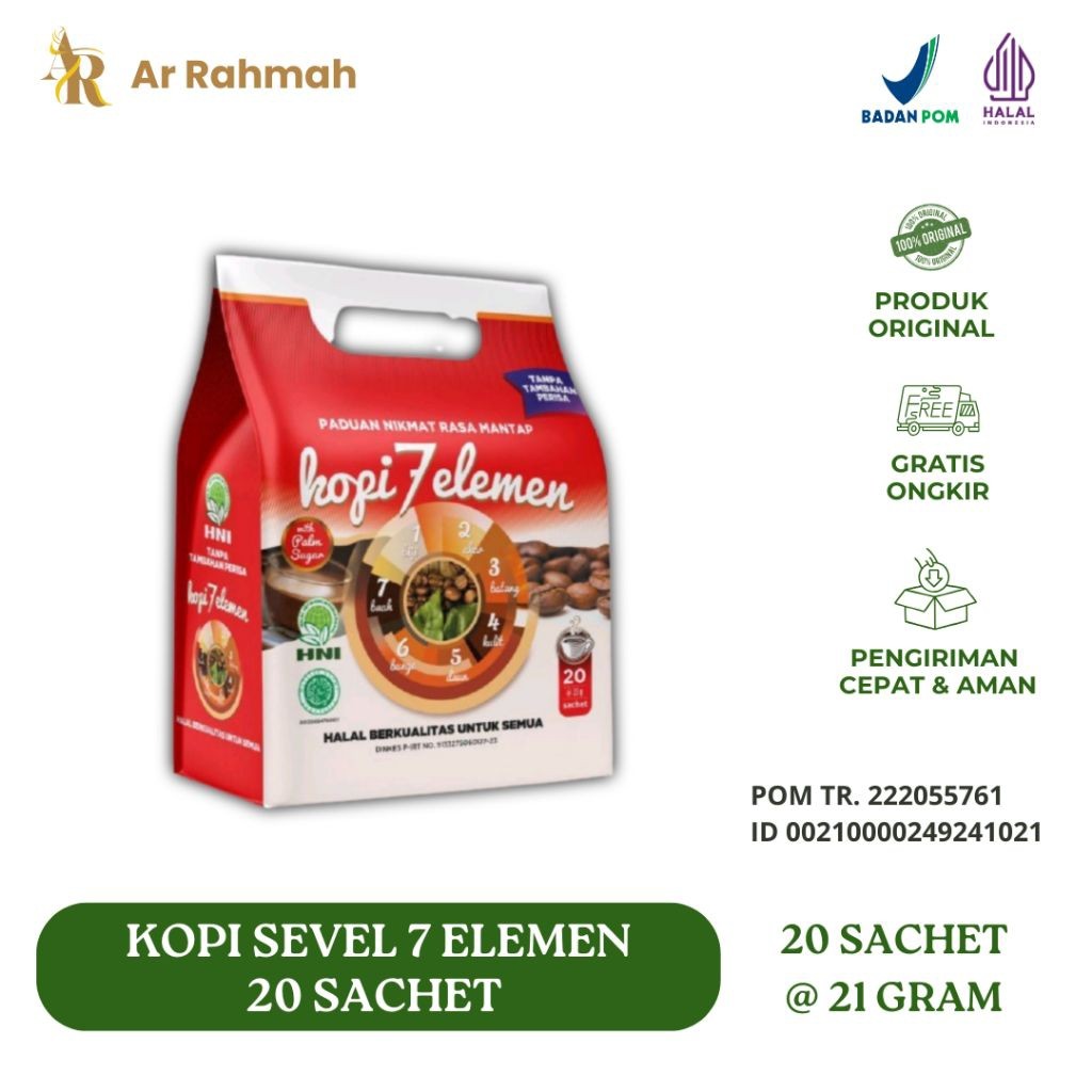 

Kopi Sevel 7 Elemen HNI 20 Sachet – Kuat & Hemat – 100% Produk Original