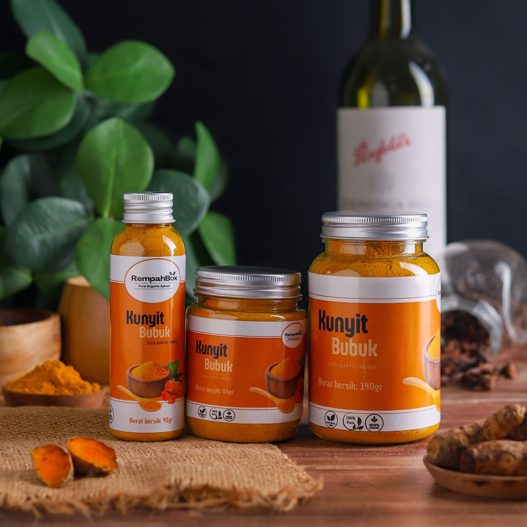 

Rempah Box Kunyit Bubuk Organik Murni Kunyit Bubuk Asli 100% Premium Tanpa Campuran