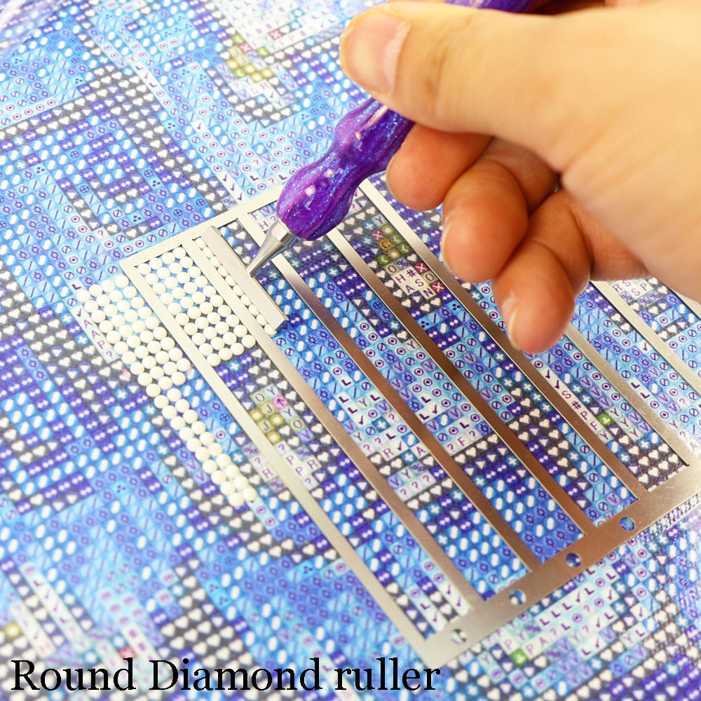 

Diamond Painting Ruler DIY Diamond Pasted Drawing Ruler for Quick Spot Fix Alignment Tool Accessories for Drill Art Drawing