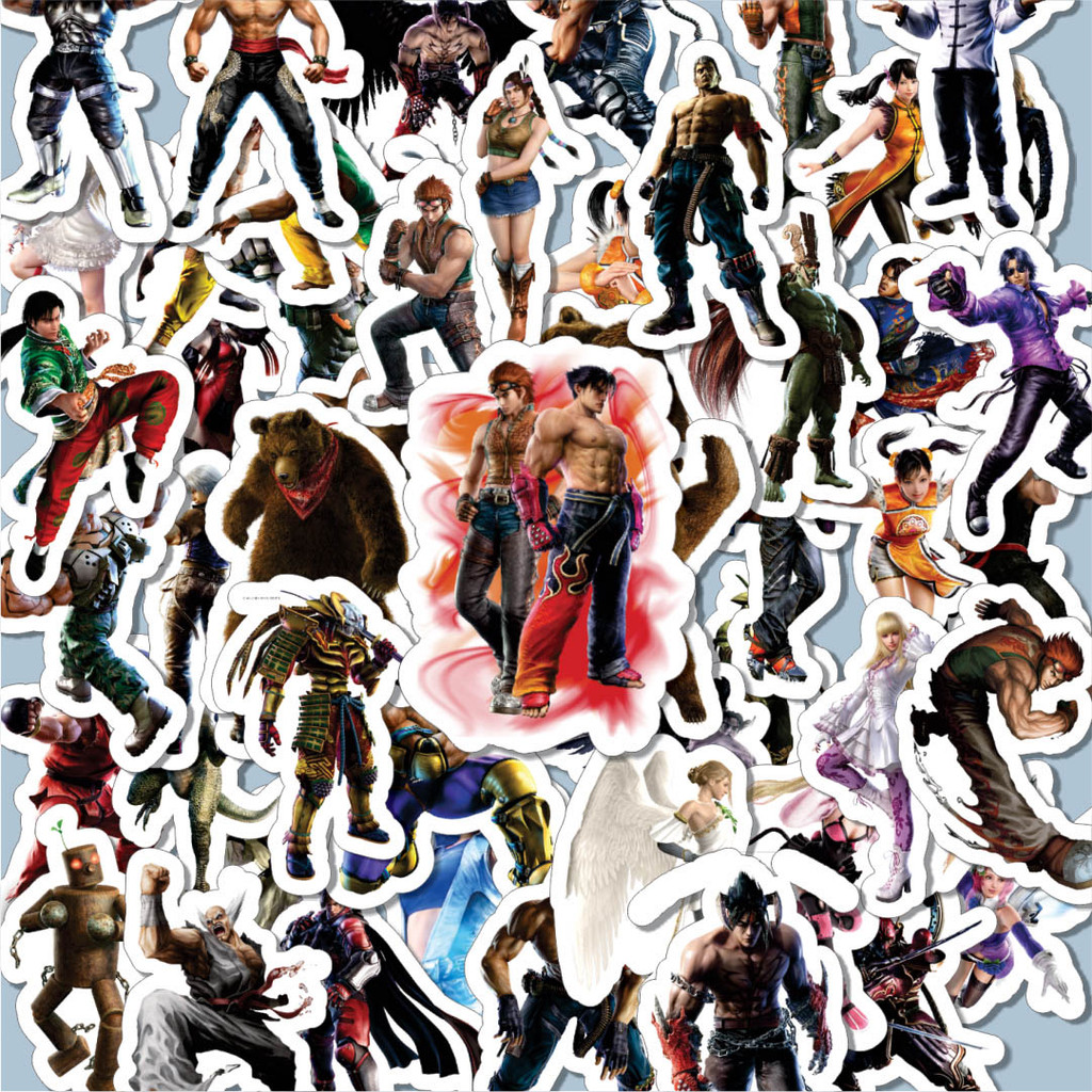 

100PCS Lucu Stiker Game Series Tekken Character Mix 2 Stiker Aesthetic Stiker Anti Air Stikers Berperekat Waterproof sticker decal buat Motor Helm Buku Journal Koper Casing HP Laptop Botol Minum Hadiah anak