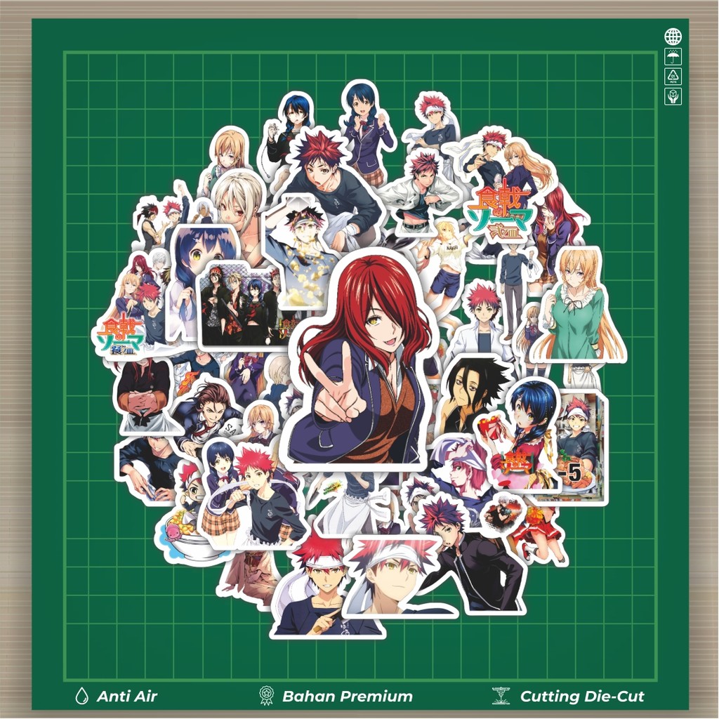 

HOT 50 PCS STIKER Stiker Anime Series Shokugeki No Souma Character Mix 01 Stiker Fashion Cars Decal Dingin Kartu Album Custom Vinyl Anti Air- Sticker Aesthetic Buku Journal Koper Casing HP Tablet Laptop Helm Motor Botol Minum