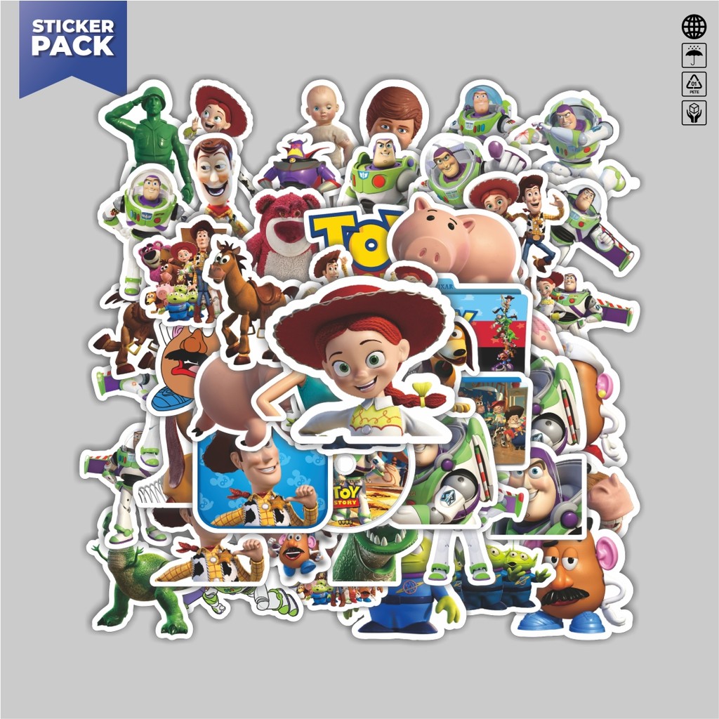 

[100PCS]Stiker Pack Stiker Disney Series Toy Story Character Mix Aesthetic Vinyl Anti Air Dekorasi Sticker Laptop Buku Journal Koper Helm Casing HP Gitar Helm Skateboard