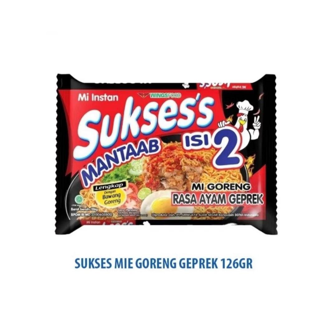 

Sukses isi dua mie goreng rasa ayam geprek / Mie Instan goreng