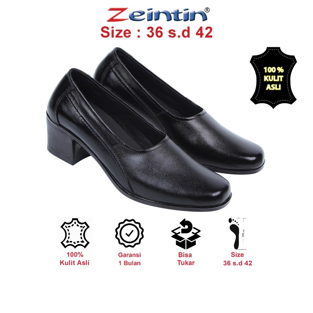 PROMO Zeintin - Sepatu Pantofel Wanita Kulit Sepatu Kerja Wanita Sepatu Kulit Wanita Zeintin BJ