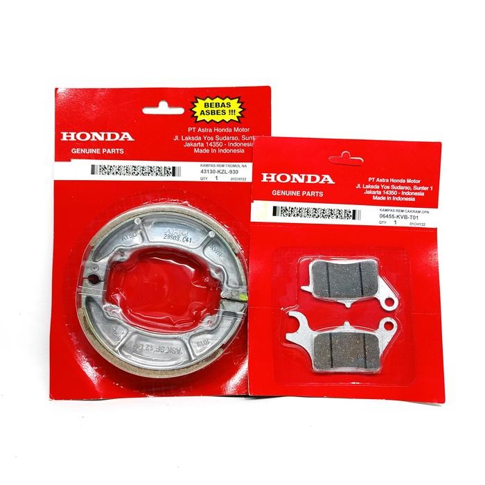 KVB PAKET KAMPAS REM DEPAN BELAKANG BEAT FI ESP / SCCOPY FI ESP / SPACY FI / VARIO 110 FI CBS / KAMP