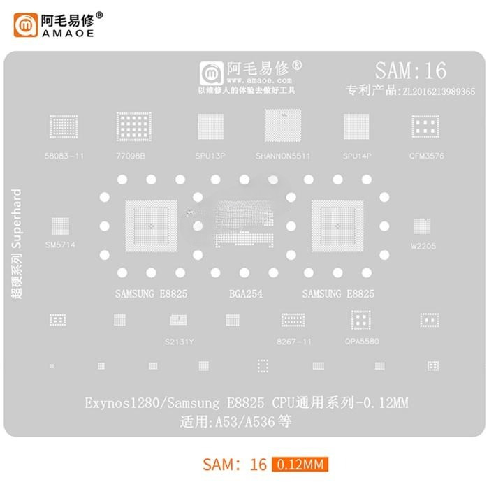 Plat Cetakan Exynos1380 E8825 CPU Samsung Sam16 Amaoe BGA