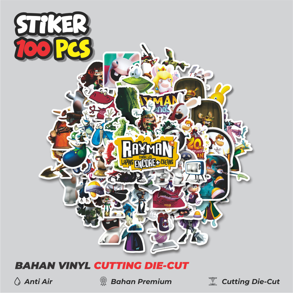 

Terbaru! 50 pcs Stiker Game Series Rayman Universe Character Mix 1 Dekorasi Lucu Kreatif untuk Notebook, Skateboard, HP