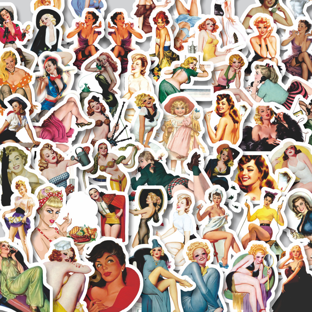 

Stiker Cutting Pack Stiker Fashion Series Classic Vintage Girls V2 [Seri Mode Klasik Vintage Gadis] Isi 100Pcs Series Aesthetic Lucu Keren Untuk Koper Bahan Vynil