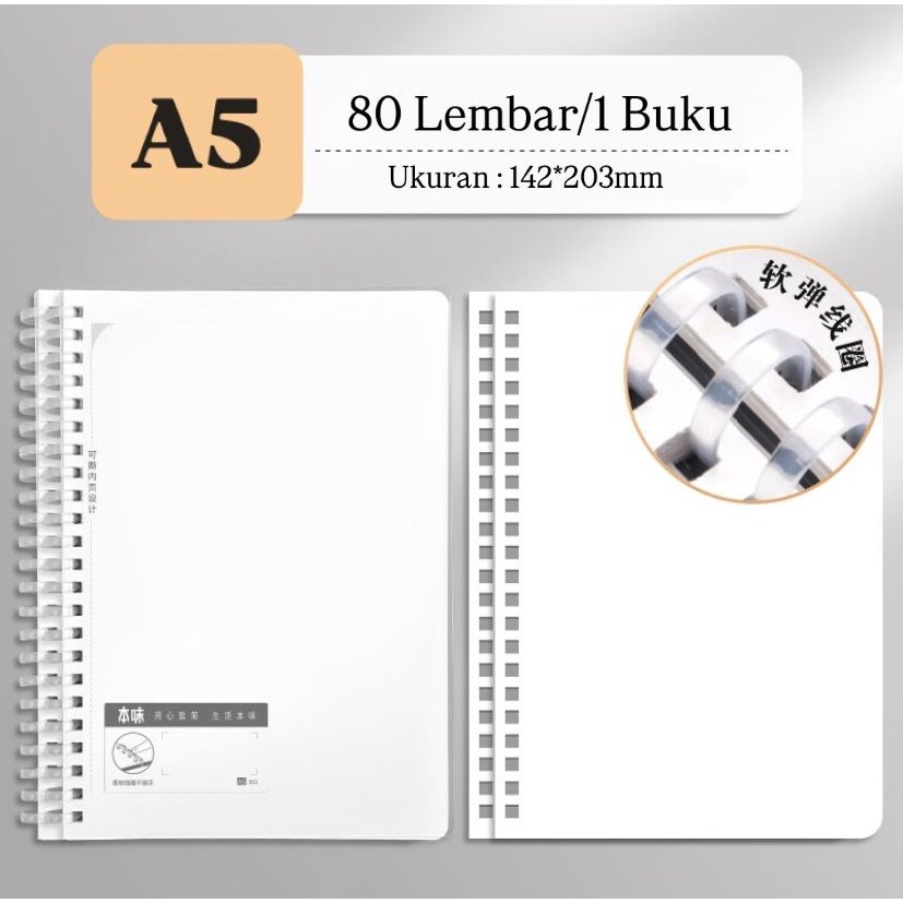 

M&G Notebook Spiral 80 Lembar Ukuran 142x203mm XA5847