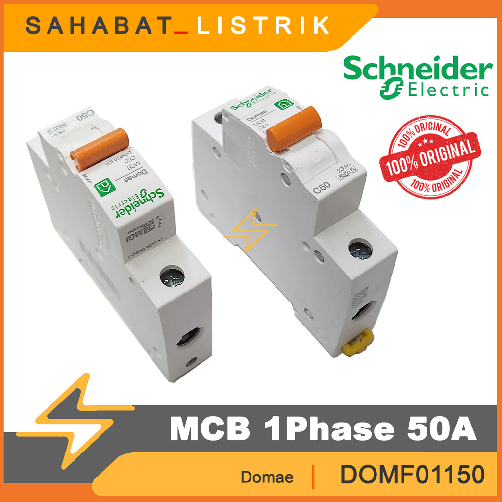 MCB SCHNEIDER 50A 1 Phase / MCB 50 Ampere
