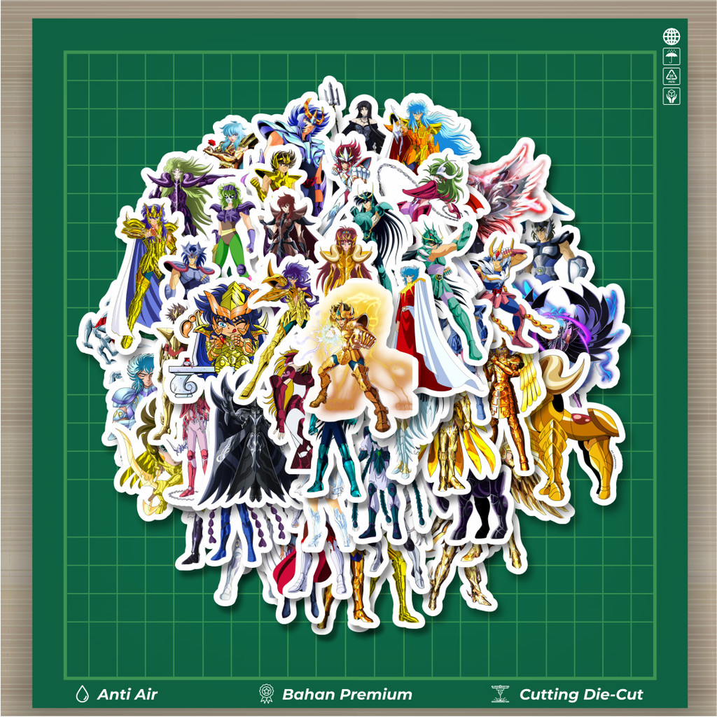 

HOT 50 PCS STIKER Stiker Anime Saint Seiya Character Mix 3 Stiker Fashion Cars Decal Dingin Kartu Album Custom Vinyl Anti Air- Sticker Aesthetic Buku Journal Koper Casing HP Tablet Laptop Helm Motor Botol Minum