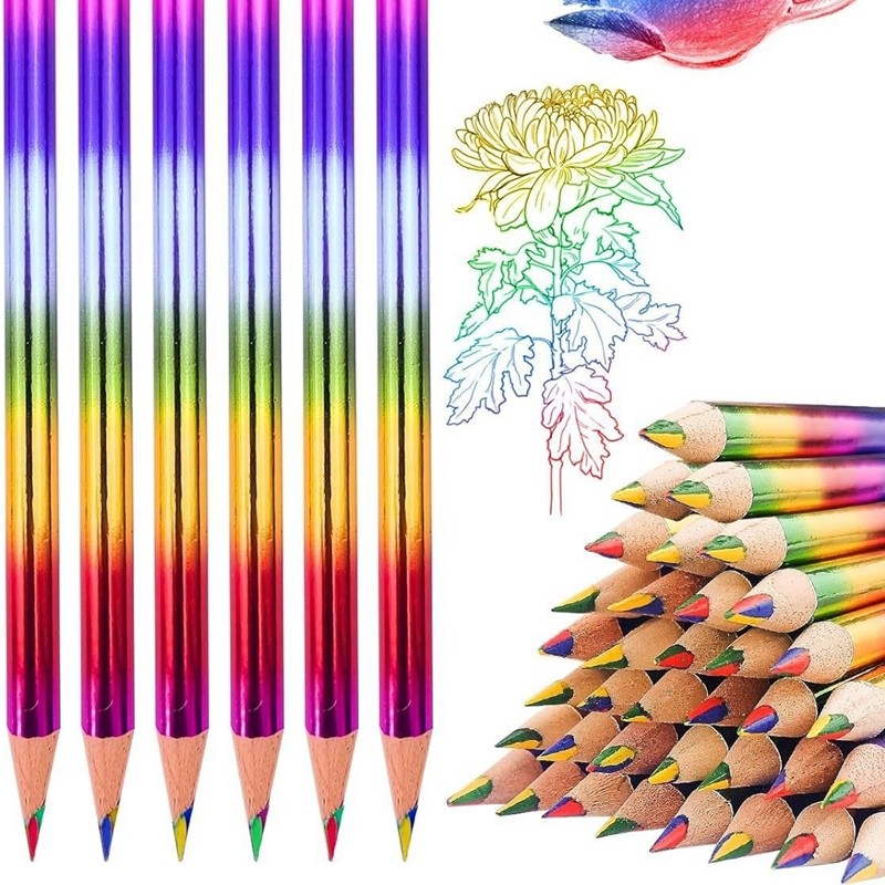 

8/16 Color Pencils - 3 Rich Colors, 1 Pencil Lead, Perfect for Painting, Graffiti, Sketching, Coloring, DIY Art Creation