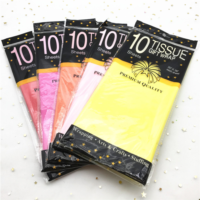 

10Sheets/bag Tissue Paper Flower 50*66cm Gift Packaging Home Decoration Festive & Party Wedding DIY Gift Packing Supplies