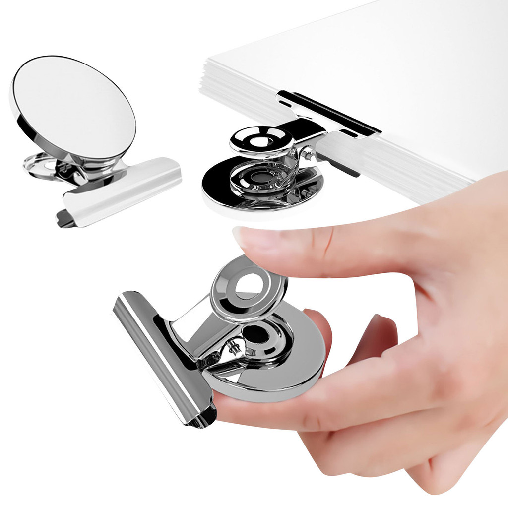 

Multifunctional Stainless Steel Round Head Clip Metal Magnet Clip Household Refrigerator Magnet Clip Storage Supplies