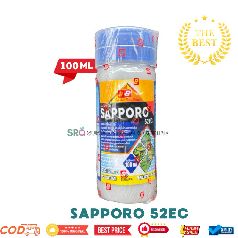 SAPPORO 52EC - 100ML INSEKTISIDA MENGATASI HAMA ULAT GRAYAK HINGGA TELUR DAN LARVA
