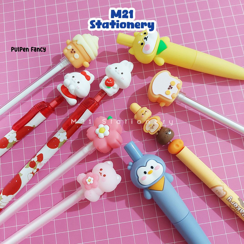

(1 PCS) PULPEN KUKI PREMUM FANCY / BOLPEN 3 4 5 10 WARNA GEL SANRIO CAPYBARA MOTIF KARAKTER LUCU