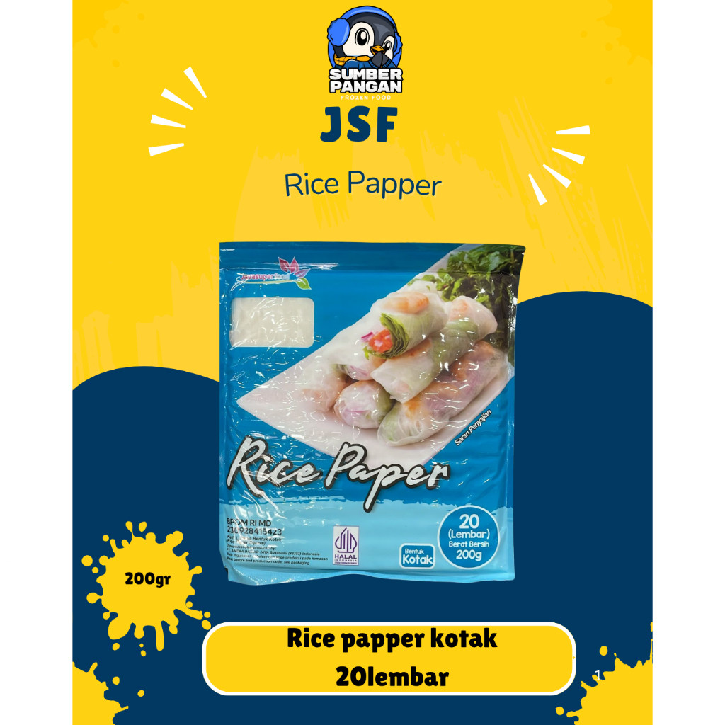 

JSF Rice Paper Kotak 200gr(20lembar)&100gr(10lembar)