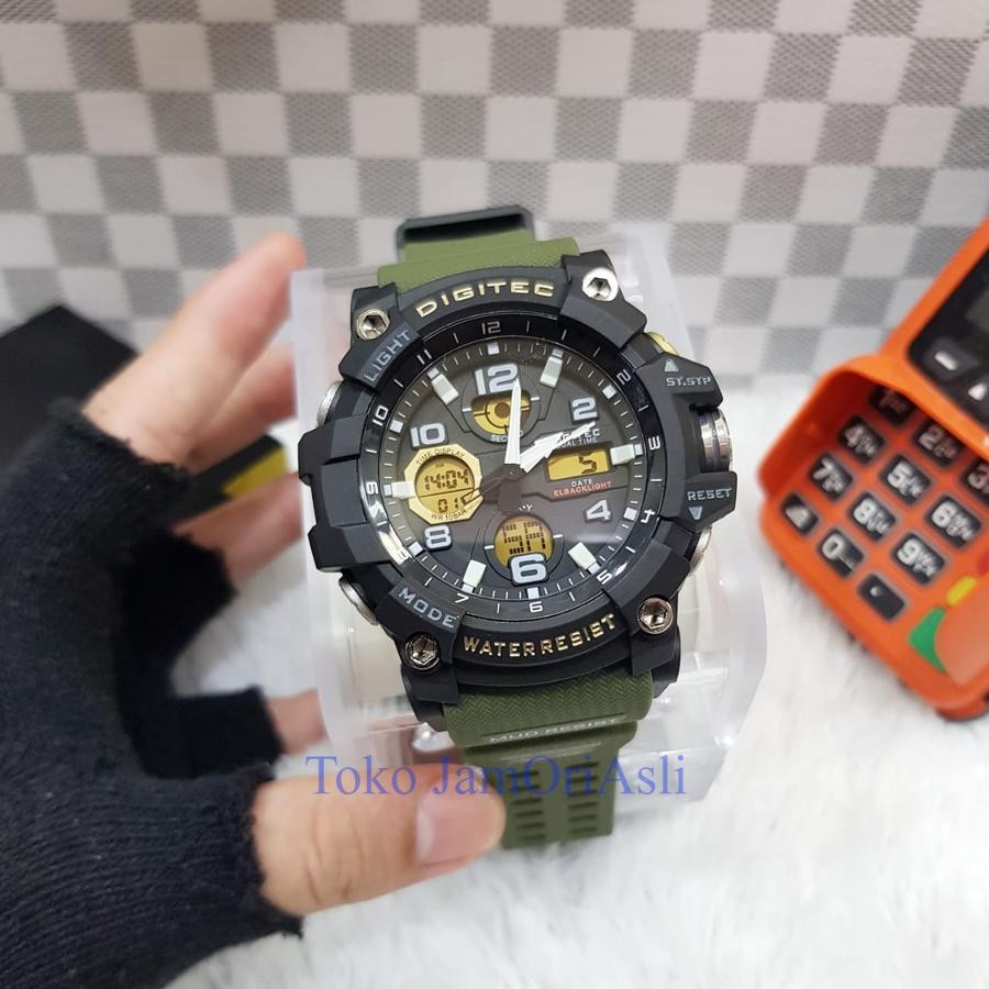 Promo Original JAM TANGAN PRIA DIGITEC DA 2125 / DA-2125T DA2125T WATERPROOF GARANSI RESMI 1 TAHUN