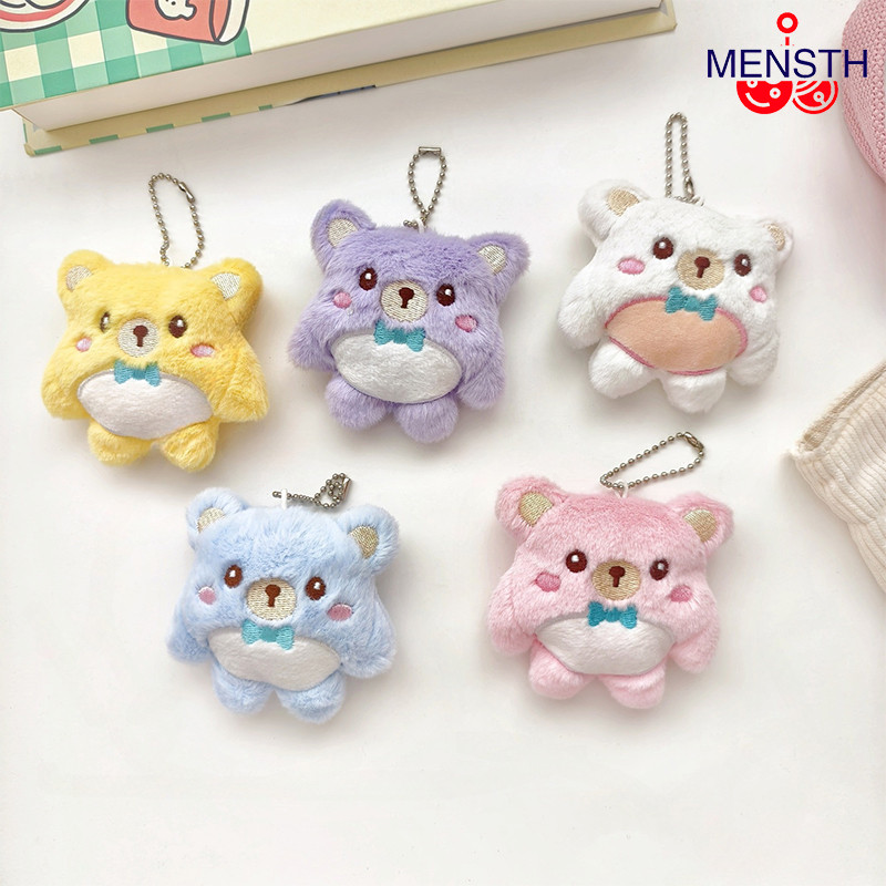 CODGantungan Kunci Boneka Mewah Beruang Gemuk Kartun Lucu 3D Tas Liontin Keychain Boneka-Me