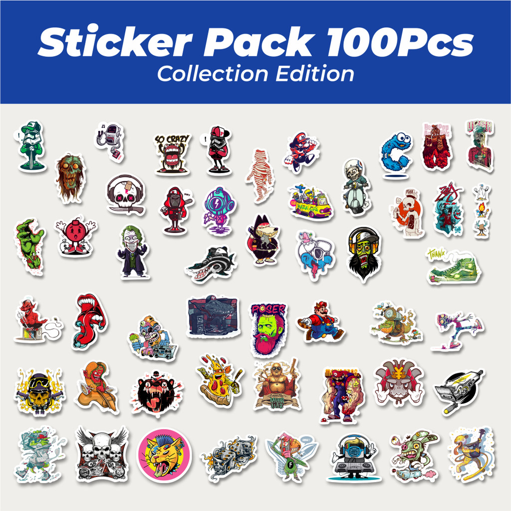 

Hot Stiker Grafiti Retro Art Character 1 Lucu Anti Air Stikers Berperekat Waterproof Sticker Decal Buat Motor Helm Buku Journal Koper Casing HP Laptop Botol Minum