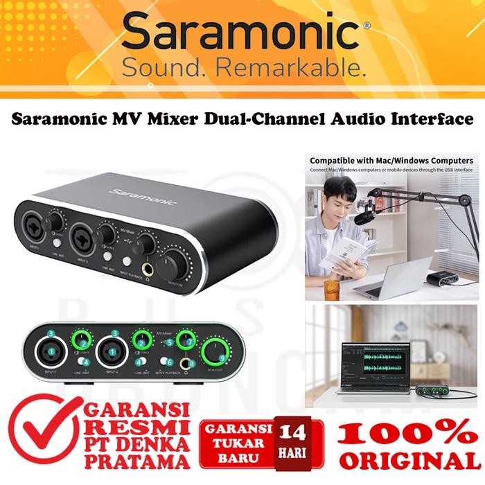 Saramonic MV-Mixer Dual-Channel Audio Interface Mixer Audio Original