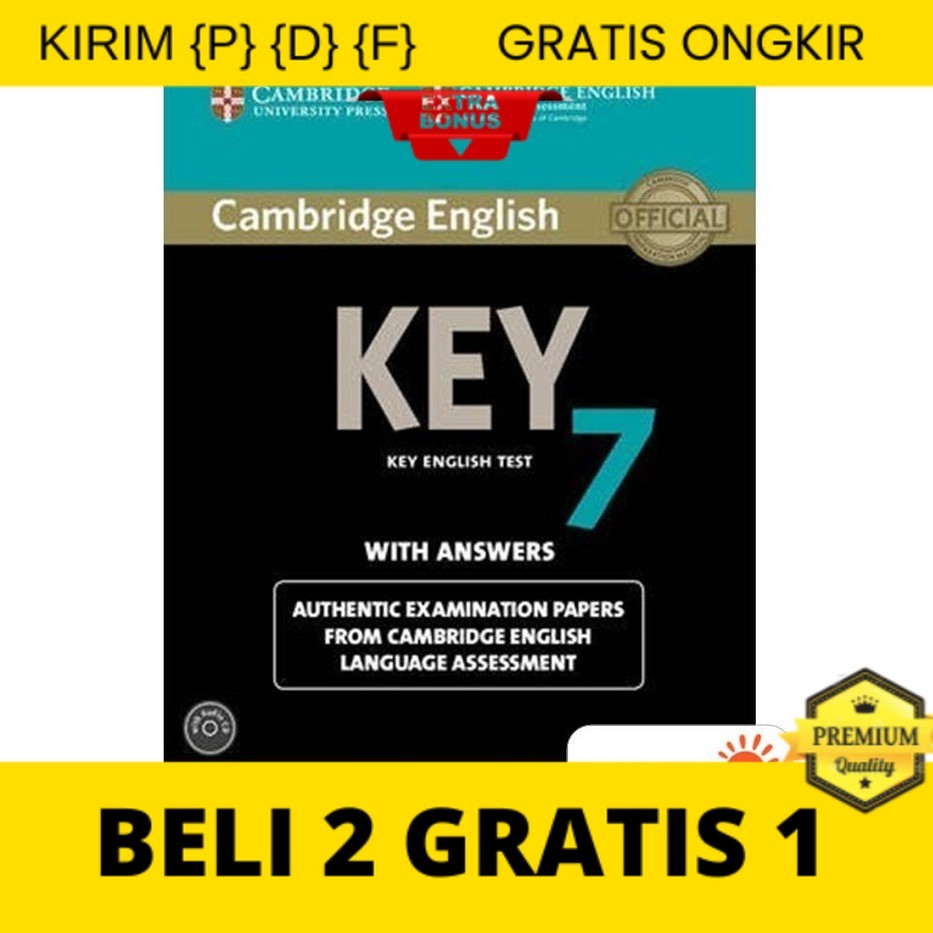 

{P} {D} {F} Cambridge English Key 7 Student's Book Pack (Student's Book with Answers and Audio CD): Authentic Examination Papers from Cambridge English Language Assessment (KET Practice Tests) 1st Edition