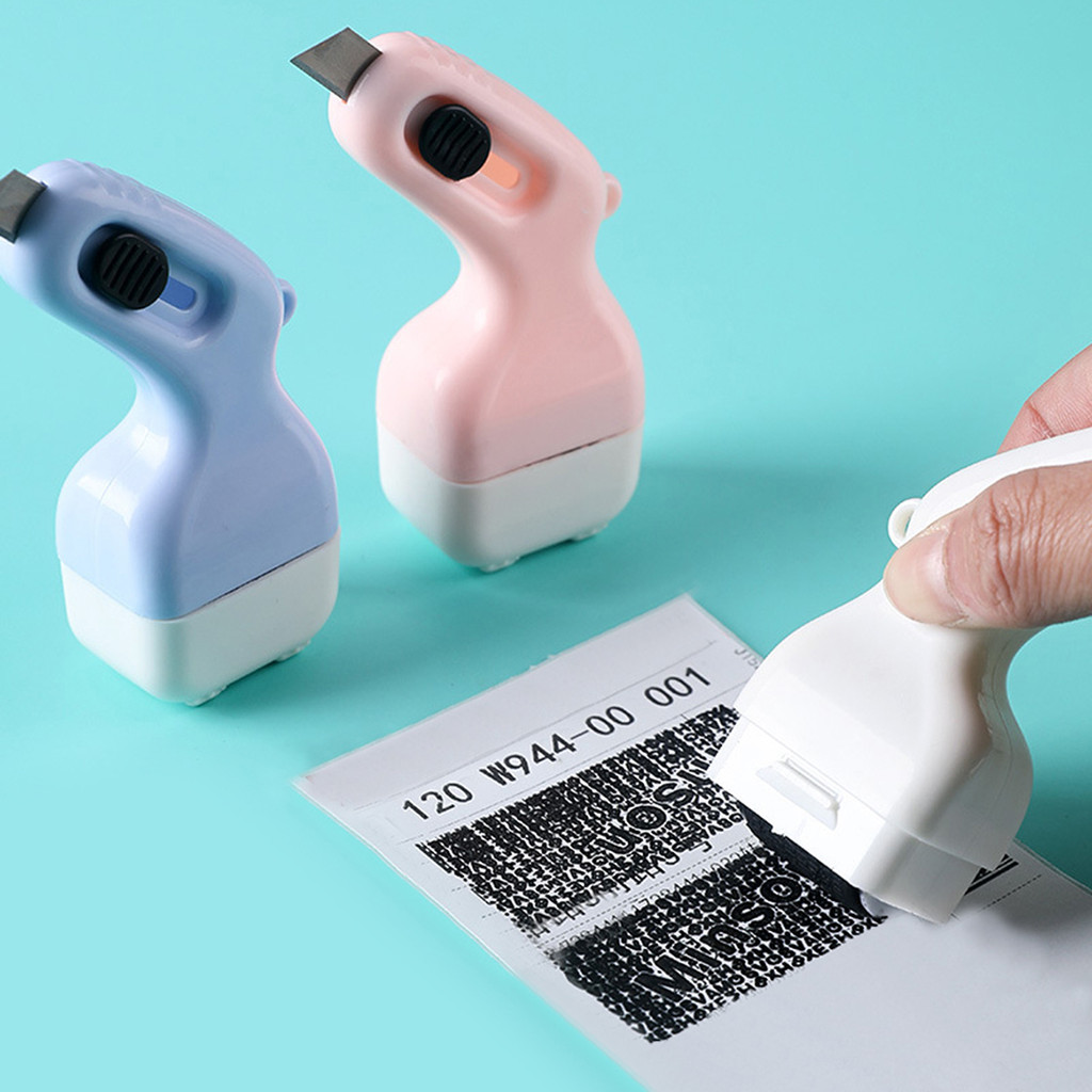 

1 Hand-held rolling garbled security stamp, suitable for express unpacking and personal privacy information graffiti stamp