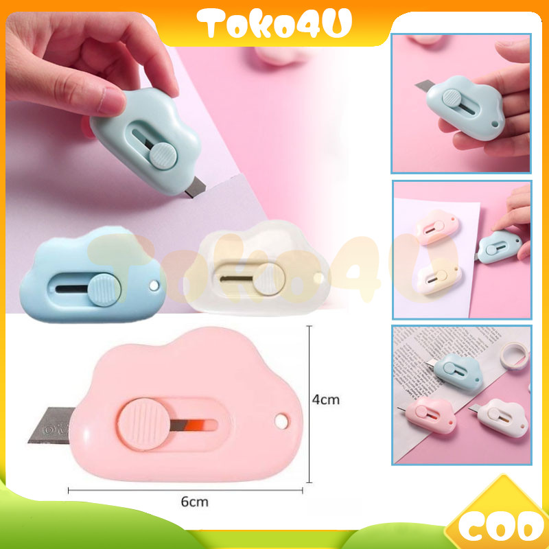 

karakter lucu pisau cutter awan mini /portable bentuk awan travel mini cutter / cutter mini untuk alat tulis kantor/