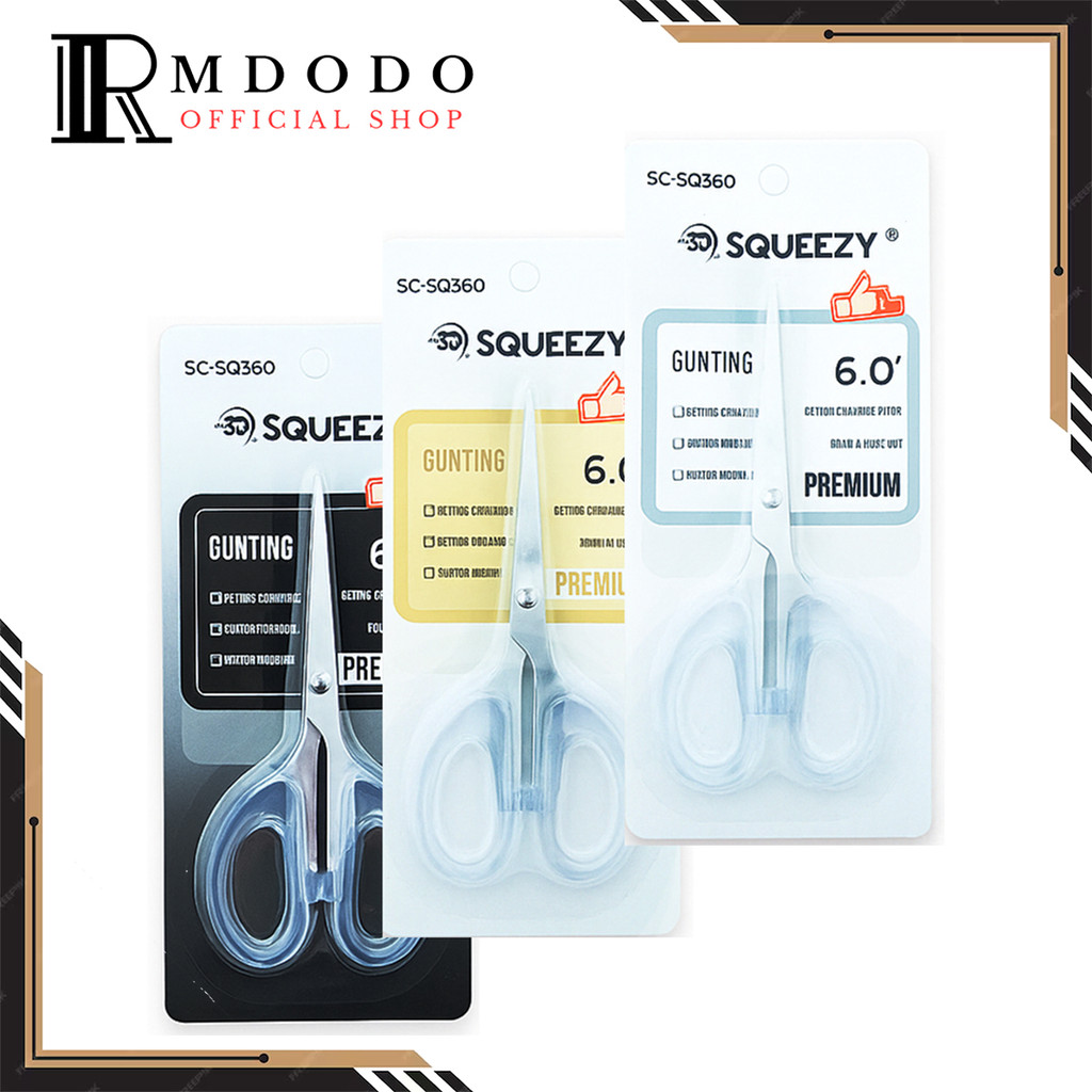 

Rmdodo - Gunting Stainless Steel Transparan 6 Inch / Gunting Kertas Kain Serbaguna SC-SQ360