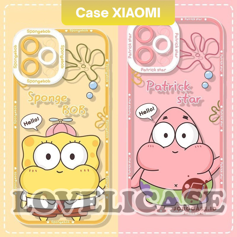 Case Redmi Premium Spongebob and Patrick  Redmi 12 13C 9C 10A 9A 12C 9T 11A 10 9 10C 9C NFC Note Bib