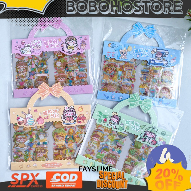 

ready Stiker Bag momo isi 4 lembar twins| Stiker momo model tas fay