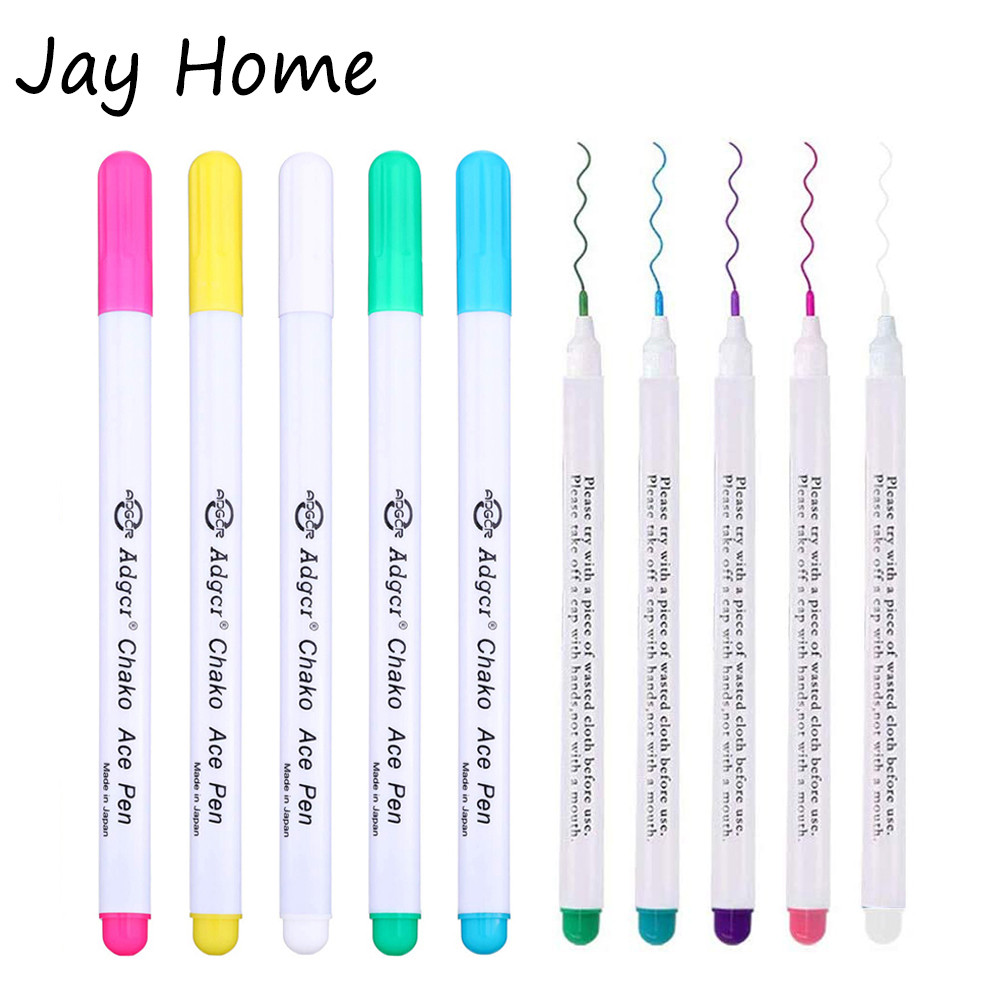 

1/6pcs Ink Disappearing Fabric Marker Pen DIY Cross Stitch Water Erasable Pen Dressmaking Tailor's Pen for Quilting Sewing Tools