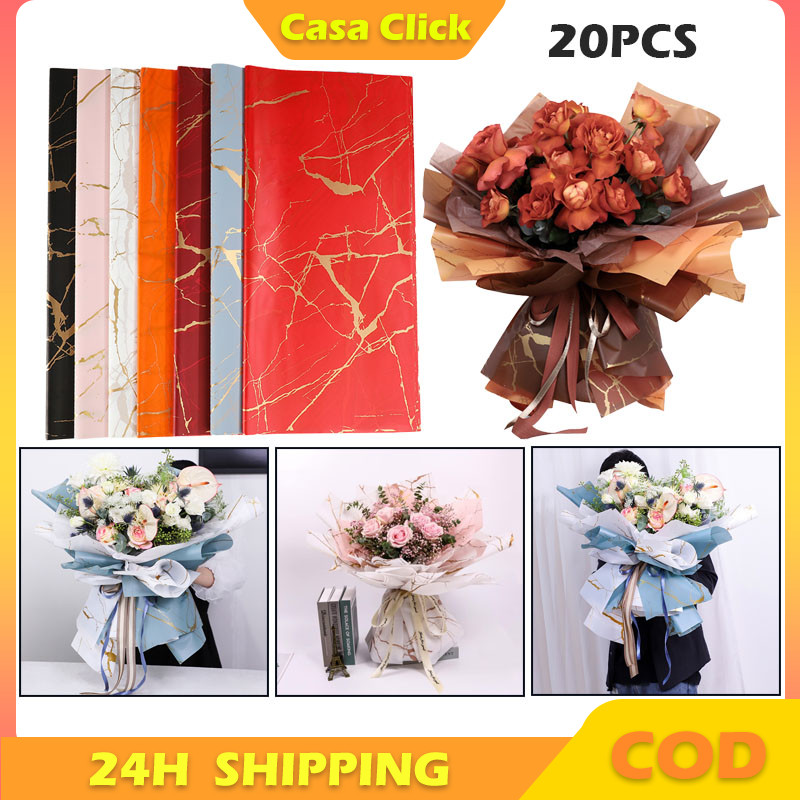 

Flower Wrapping Cellophane Paper Kertas Bouquet Buket Bunga Marble Kertas Buket Motif Marmer